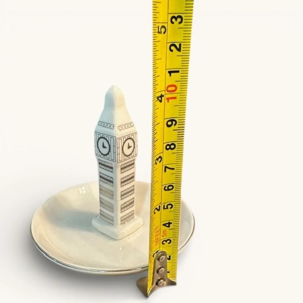 Big Ben London Tower Ring Holder Dish Trinket Tray‎ Decorative Ceramic